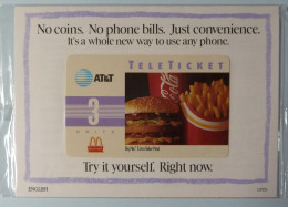 USA - Prepaid - AT&T - Mc Donald's Big Mac - Before You Say Another Word - 3 Units - Mint Blister In Card - Autres & Non Classés