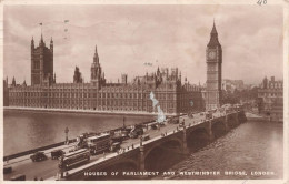 ROYAUME UNI - Angleterre - London - Houses Of Parliament And Westminster Bridge - Carte Postale Ancienne - Houses Of Parliament