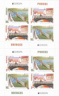 ROMANIA EUROPA CEPT - 2018 -BRIDGES Set 2 Val - In Block Of 4 With Edges And Logo " EUROPA And BRIDGES " MNH** - 2018