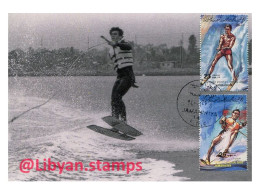 LIBYA 1984 Waterski Waterskiing Watersports #2 (maximum-card) - Wasserski