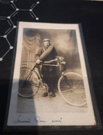 Carte   Photo   De VILIERS LE BEL   1915 Homme A Vélo - Villiers Le Bel