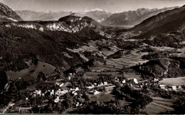 CARTE PHOTO SAINT-JEOIRE POUILLY,LA VALLEE DU RISSE ET LE MONT-BLANC - Saint-Jeoire