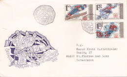 SPORTS  COVERS FDC  CIRCULATED 1976 Tchécoslovaquie - Lettres & Documents