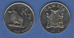 Zambia 1 Kwacha 2012 Afrikan State États Africains - Zambie