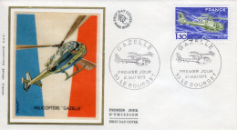 France FDC - GAZELLE - 31 MAI 1975 - 93 LE BOURGET - 1970-1979