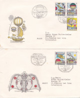 AIR PLANE    2 COVERS FDC  CIRCULATED 1977 Tchécoslovaquie - Lettres & Documents