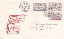 LITERATURE  COVERS FDC  CIRCULATED 1977 Tchécoslovaquie - Lettres & Documents