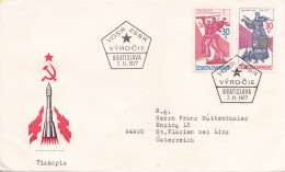 PARTY  COVERS FDC  CIRCULATED 1977 Tchécoslovaquie - Lettres & Documents