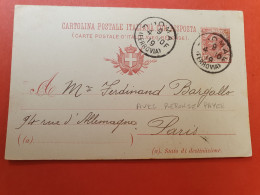 Italie - Entier Postal + Réponse De Rome Pour Paris En 1910 - J 139 - Entiers Postaux