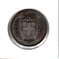 Suisse. 5 Francs Tête De Berger. 1933 - 5 Franken