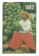 USSR Ukraine Folklore Watermelons Advertising Pocket Calendar Card 1982 - Small : 1981-90