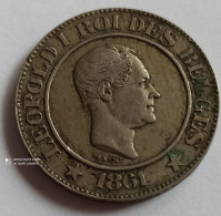 -- MONNAIE De BELGIQUE / 20Cts LÉOPOLD I ROI DES BELGES 1861 -- - 20 Centimes