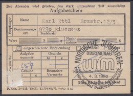 ⁕ Austria 1982 ⁕ Aufgabeschein - Receipt - Österreichische Posting Coupon ⁕ Morau To Eisenerz - Autres & Non Classés