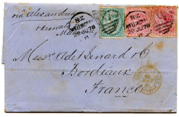 NOUVELLE ZELANDE - LETTRE DE WELLINGTON POUR PARIS, 1878 - Briefe U. Dokumente