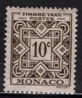 Monaco 1925 Single Postage Due Ornament & Numeral Stamps In Unmounted Mint - Impuesto