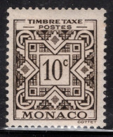 Monaco 1925 Single Postage Due Ornament & Numeral Stamps In Mounted Mint - Impuesto