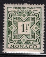 Monaco 1925 Single Postage Due Ornament & Numeral Stamps In Mounted Mint - Impuesto