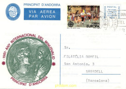 720234 USED ANDORRA. Vegueria 1981 AÑO INTERNACIONAÑ DEL MINUSVALIDO - Episcopal Viguerie