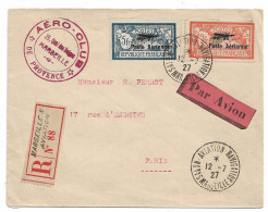 FRANCE P.A. 1/2 S/Env. Recomm. Oblitération Salon Aviation 12/7/27 Arrivée Paris13/7/27 - TTB - - 1927-1959 Covers & Documents