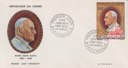 Enveloppe  FDC  1er  Jour   CONGO     Pape   JEAN  XXIII     1965 - FDC