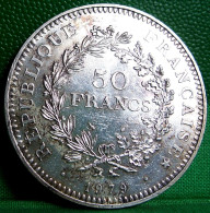 MONNAIE ARGENT . 50 FRANCS 1979  HERCULE . FRANCE SILVER COIN .  TTB - 50 Francs