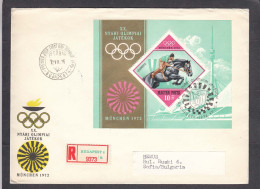 Hungary 1972 - Olympig Games, Munich, Mi-Nr. Block 91A, FDC - FDC