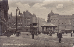 United Kingdom PPC Scotland Bridgeton Cross, Glasgow Tram Tramways (2 Scans) - Lanarkshire / Glasgow