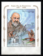 VATICANO - 1999 - BEATIFICAZIONE DI PADRE PIO - FOGLIETTO - SOUVENIR SHEET - USATO - Used Stamps