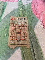 Hong Kong Bus 10 Cents Passengers Old Ticket In Classic Kowloon Motor Bus Ltd - Briefe U. Dokumente
