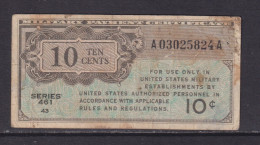 UNITED STATES - 1946-7 Military Payment Certificate 10 Cent Circulated Banknote - 1946 - Series 461