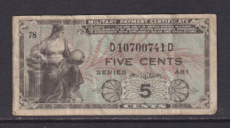 UNITED STATES - 1951 Military Payment Certificate 25 Cents Circulated Banknote - 1951-1954 - Reeksen 481