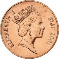 Fidji, Elizabeth II, 2 Cents, 2001, Copper Plated Zinc, SPL, KM:50a - Fiji