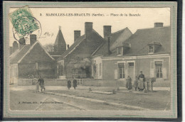 CPA -MAROLLES-les-BRAULTS (72) -Aspect De La Place De La Bascule ( Poids Public )en 1907 - Marolles-les-Braults