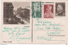 Yugoslavia, Uprated Mailed  Postal Stationery, Belgrade, Beograd - Brieven En Documenten