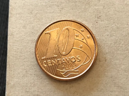 Münze Münze Umlaufmünze Brasilien 10 Centavos 2008 - Brazilië