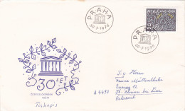 UNESCO  COVERS  FDC  CIRCULATED 1976 Tchécoslovaquie - Lettres & Documents