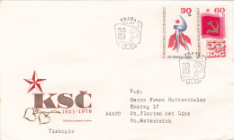 THE COMMUNIST PA COVERS  FDC  CIRCULATED 1976 Tchécoslovaquie - Lettres & Documents
