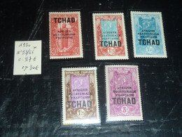 TCHAD 1930 N°53/55 AFRIQUE EQUATORIALE FRANCAISE TCHAD - NEUF AVEC CHARNIERE (CV) - Ungebraucht