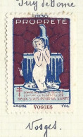 Timbre   France- - Croix Rouge  - Erinnophilie  - ComIte National De Defense  La Tuberculose - 1930- Proprete- Vosges - Tuberkulose-Serien