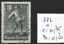 FINLANDE 332 Oblitéré Côte 0.75 € - Used Stamps