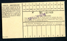 Ticket "SPECIMEN" Des Tramways SNCV "Sté Nationale Des Chemins De Fer Vicinaux" Tramway De Bruxelles - Europe