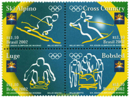 100316 MNH BRASIL 2002 19 JUEGOS OLIMPICOS INVIERNO. SALT LAKE CITY 2002 - Unused Stamps