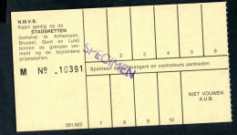 Ticket "SPECIMEN" Des Tramways SNCV "Sté Nationale Des Chemins De Fer Vicinaux" Tramway - Bruxelles, Anvers, Gand - Europe