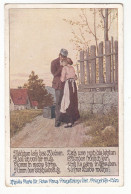 Ernst Kutzer: The Couple Says Goodbye Old Postcard Posted Feldpost 1918 Ljubljana PT200115* - Kutzer, Ernst