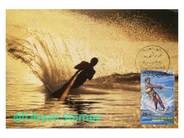 LIBYA 1984 Waterski Waterskiing Watersports #1 (maximum-card) - Wasserski