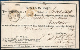 Ausztria 1856 Reichstadtból Bécsbe Küldött Ajánlott Levél Tértivevénye 6kr Bérmentesítéssel - Altri & Non Classificati