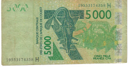 W.A.S. NIGER P617Hs 5000 FRANCS (20)19  Signature 44 FINE - États D'Afrique De L'Ouest