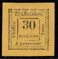 GUADELOUPE - TAXE : N°10 (*) (1884) 30c Jaune - Timbres-taxe