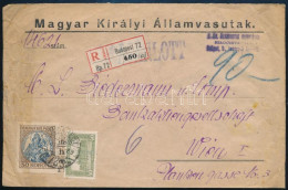 1923 Ajánlott Levél 90K Bérmentesítéssel Bécsbe - Altri & Non Classificati