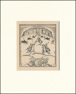 Kozma Lajos (1884-1948): Csata. Fametszet, Papír, Jelzett A Metszeten, Paszpartuban, 8×6,5 Cm - Andere & Zonder Classificatie